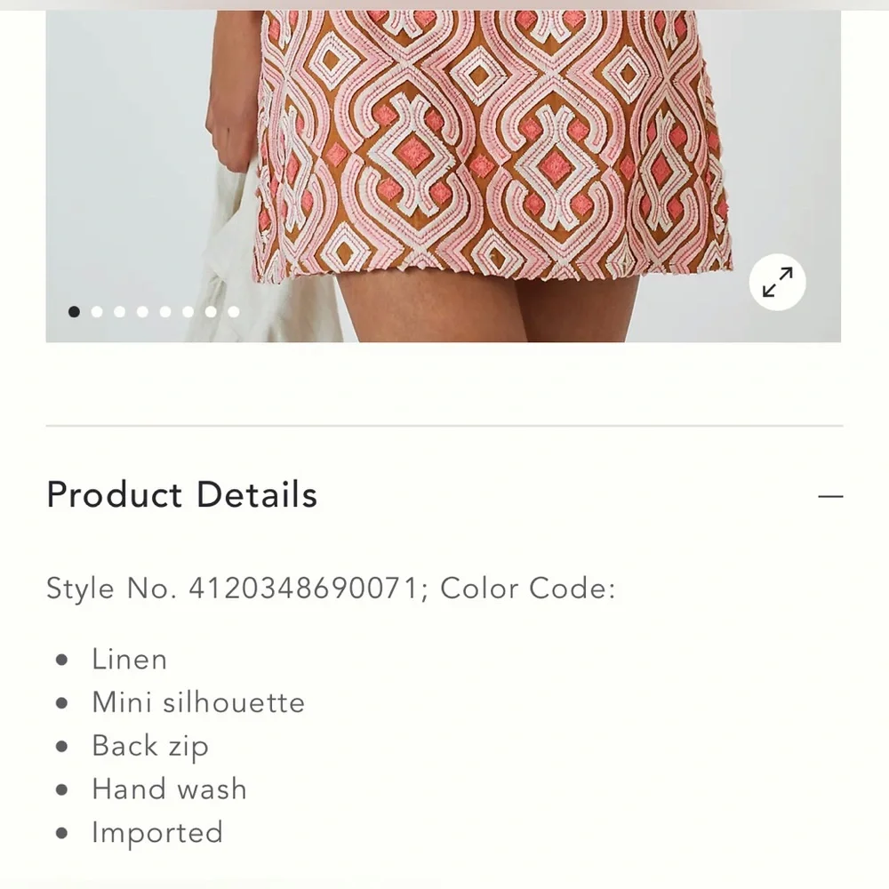 Anthropologie Slim Mini Skirt - Pink & Brown